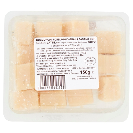 Bocconcini di Grana Padano DOP, 150 g